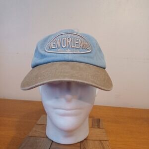 Sun Products Hat Unisex Adult Blue New Orleans Denim Fleur-de-Lis Souvenir Cap